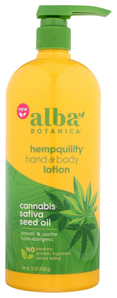 ALBA BOTANICA: Hempquility Hand & Body Lotion, 32 oz