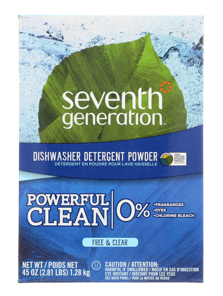 SEVENTH GENERATION: Natural Dishwasher Detergent Free & Clear, 45 oz