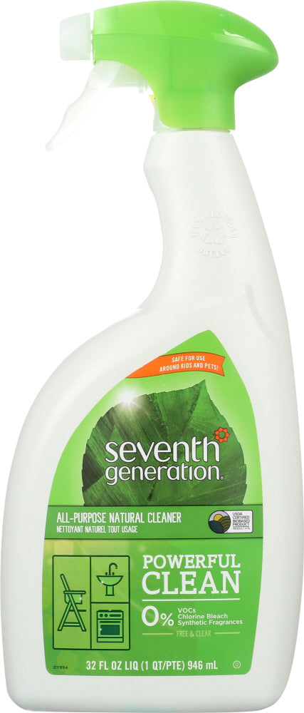 SEVENTH GENERATION: Cleaner All-purpose Free & Clear, 32 oz