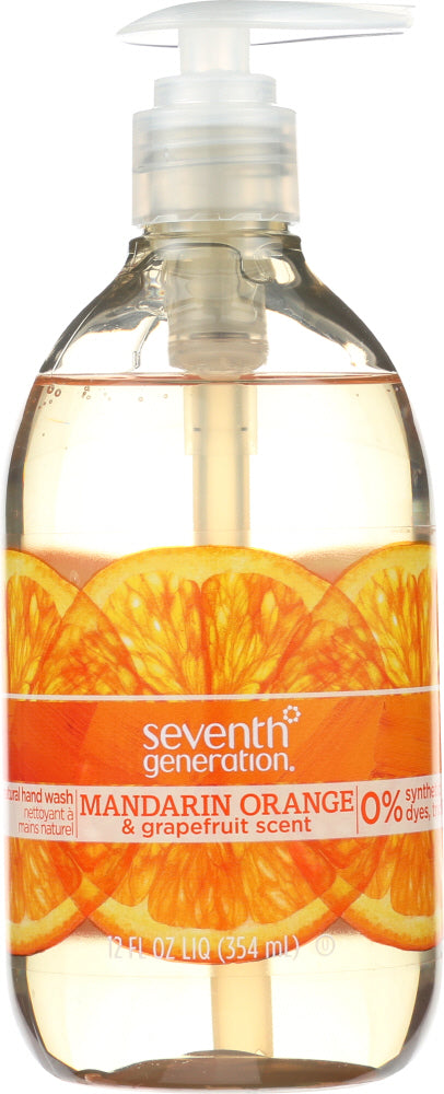 SEVENTH GENERATION: Natural Hand Wash Mandarin Orange & Grapefruit, 12 oz