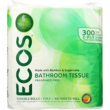 Load image into Gallery viewer, EARTH FRIENDLY: Treeless Bathroom Tissue 300 Sheets Per Roll 2 Ply, 4 rl
