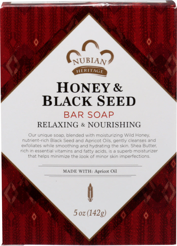 NUBIAN HERITAGE: Honey & Black Seed Soap, 5 oz