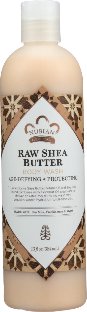 NUBIAN HERITAGE: Body Wash Raw Shea Butter, 13 oz