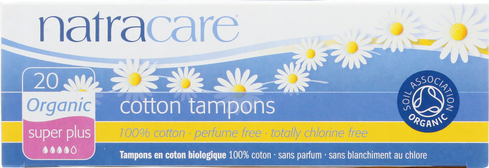 NATRACARE: Organic All Cotton Super Plus Tampons, 20 Tampons