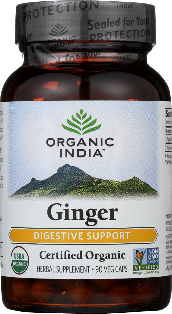 ORGANIC INDIA: Ginger Digestive Support, 90 caps