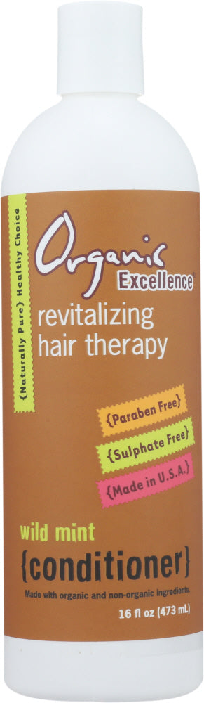 ORGANIC EXCELLENCE: Wild Mint Revitalizing Hair Therapy Conditioner, 16 oz