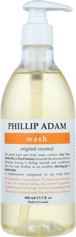 PHILLIP ADAM: Wash Body Hand Coconut, 13.5 oz