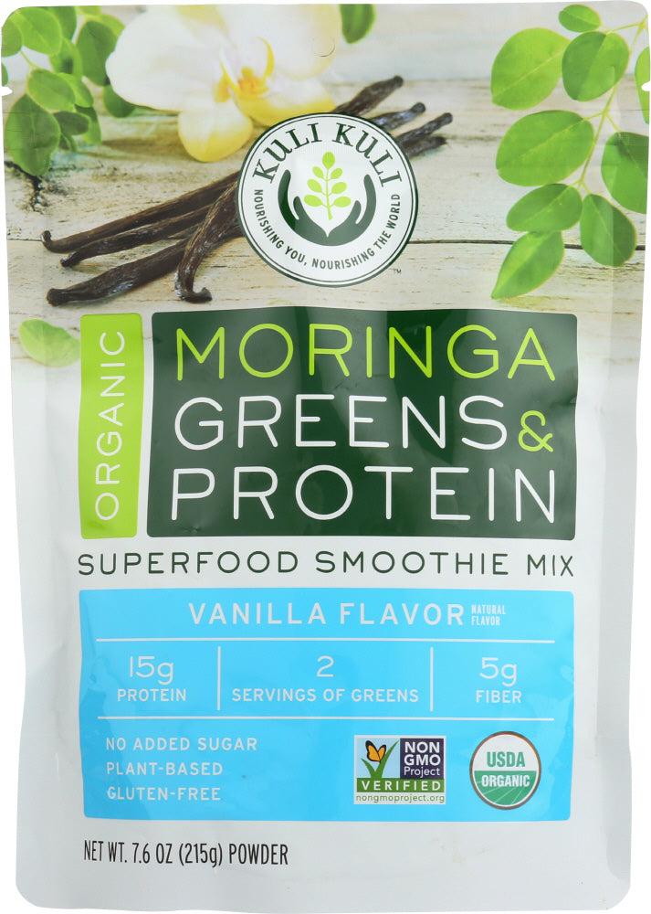 KULI KULI MO: Moringa Greens And Protein Vanilla 7.6 Oz