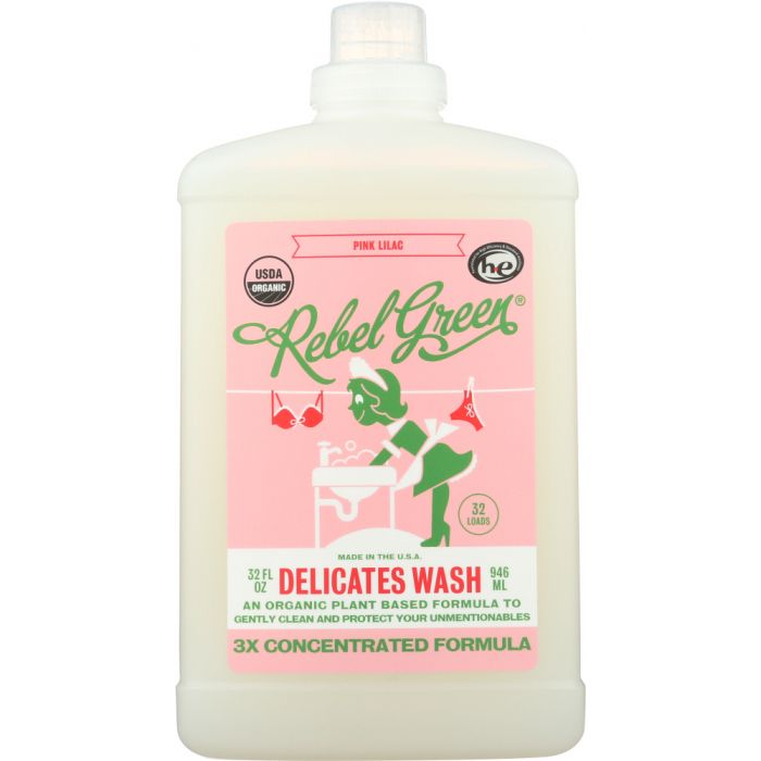 REBEL GREEN: Delicates Wash Pink Lilac, 32 oz