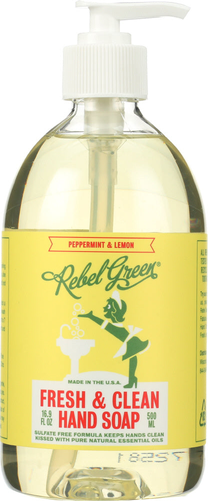 REBEL GREEN: Luxe Hand Cream Peppermint & Lemon, 16.9 oz