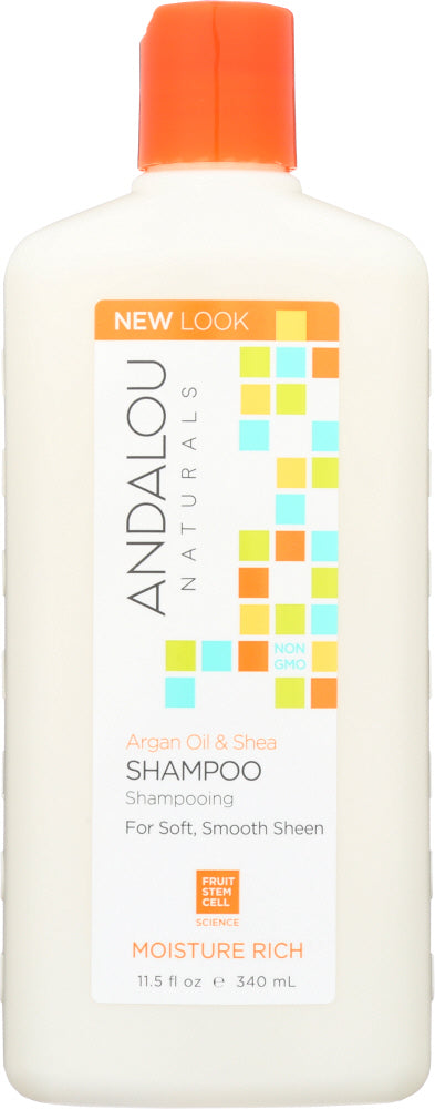 Andalou Naturals Moisture Rich Shampoo Argan and Sweet Orange, 11.5 Oz