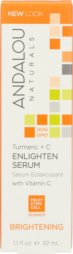 ANDALOU NATURALS: Turmeric + C Enlighten Serum Brightening, 1.1 Oz