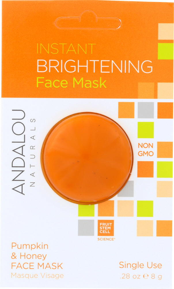 ANDALOU NATURALS: Instant Brightening Face Mask Pumpkin and Honey, 0.28 oz