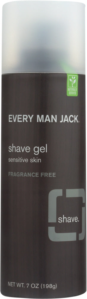 EVERY MAN JACK: Sensitive Skin Shave Gel Fragrance Free, 7 oz