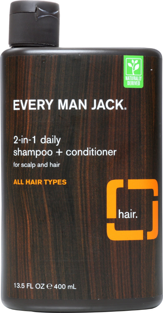 EVERY MAN JACK: 2-in-1 Daily Shampoo + Conditioner, 13.5 oz