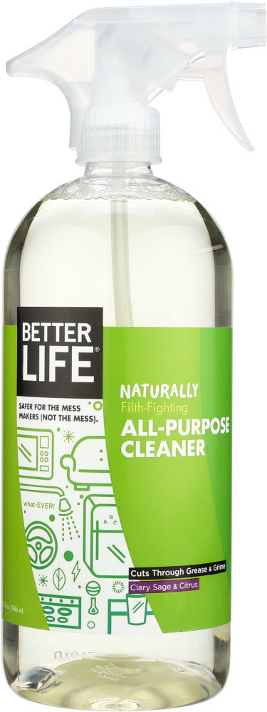 BETTER LIFE: What-Ever! Natural All-Purpose Cleaner Clary Sage & Citrus, 32 oz