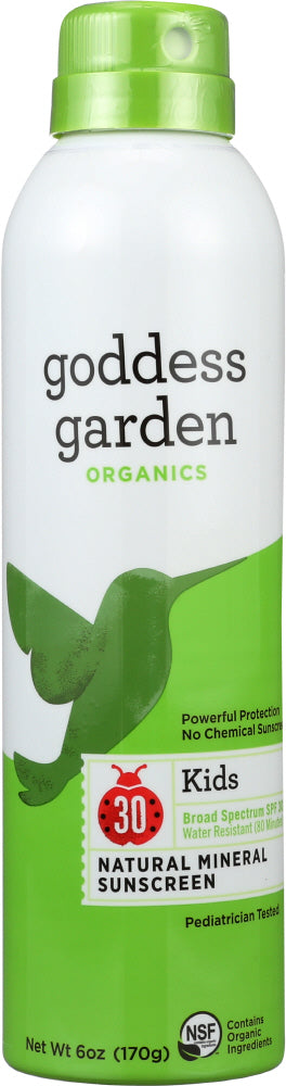 GODDESS GARDEN: Organics Kids Natural Sunscreen SPF 30, Broad Spectrum, Water Resistant, 6 oz
