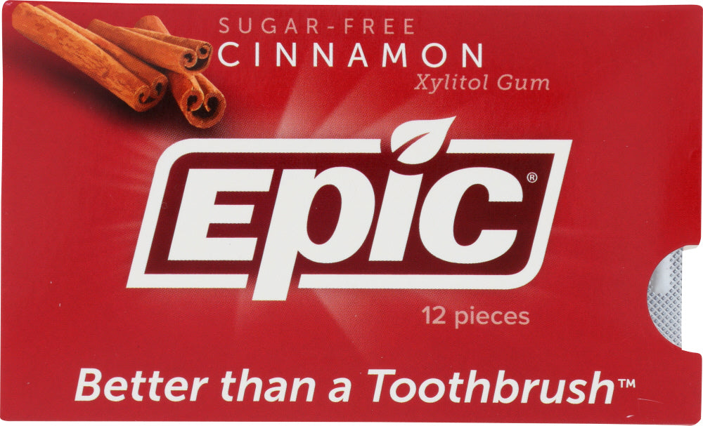 EPIC DENTAL: Cinnamon Xylitol Gum, 12 pc