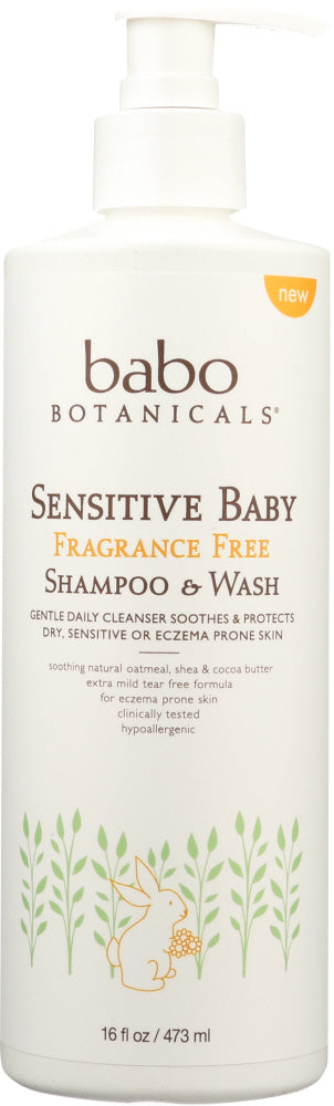 BABO BOTANICALS: Shampoo and Wash Baby, 16 oz