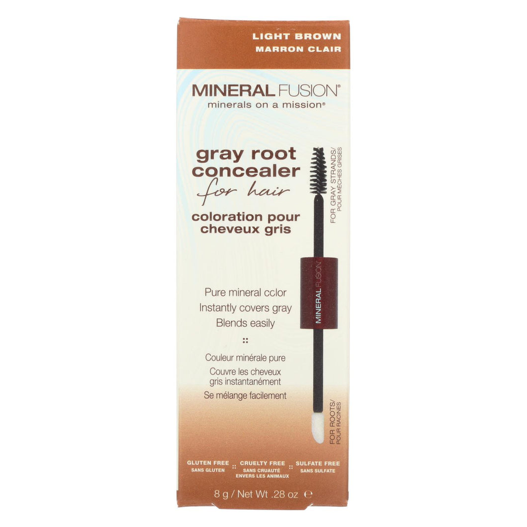 Mineral Fusion - Gray Root Concealer - Light Brown - 0.28 Oz.