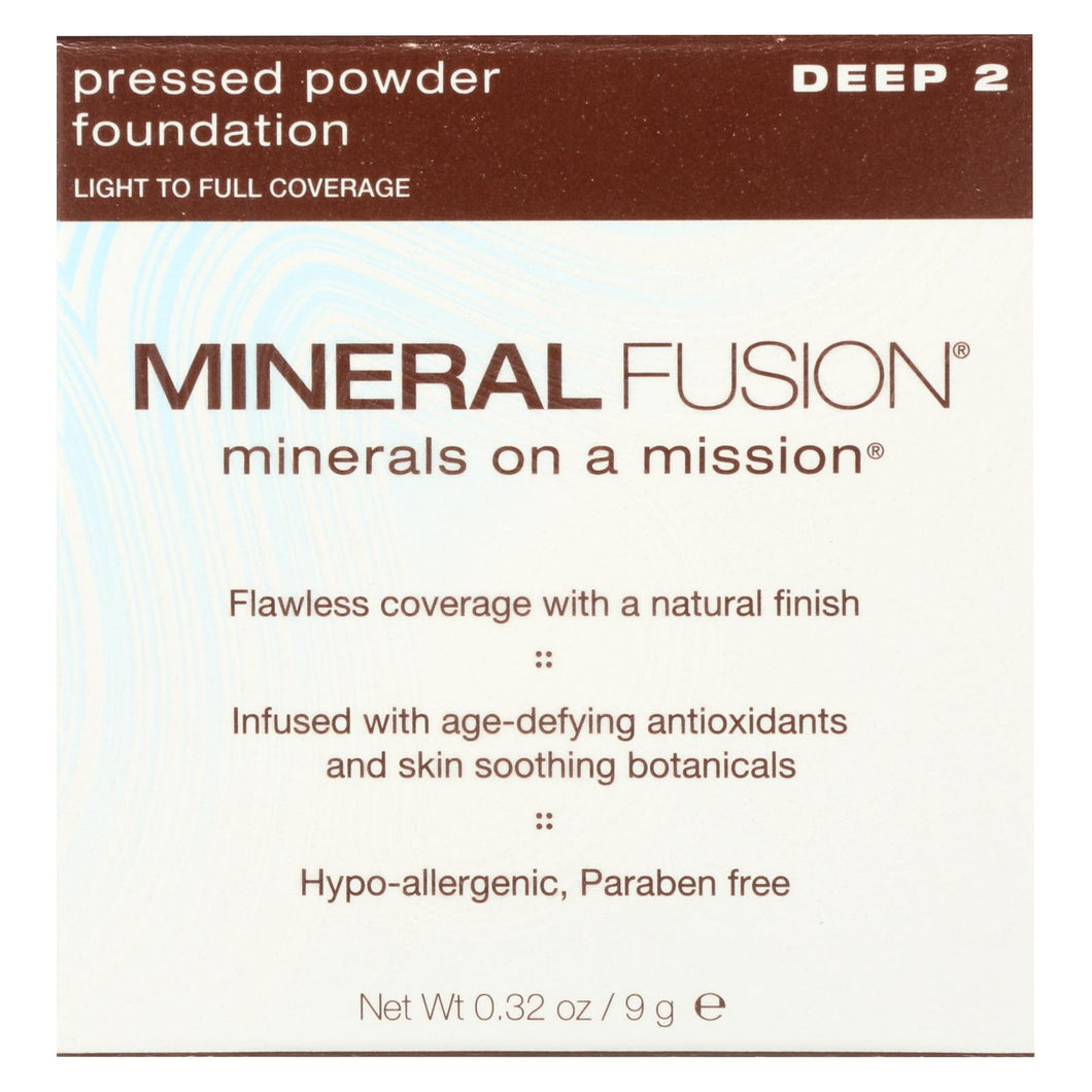 Mineral Fusion - Pressed Powder Foundation - Deep 2 - 0.32 Oz.