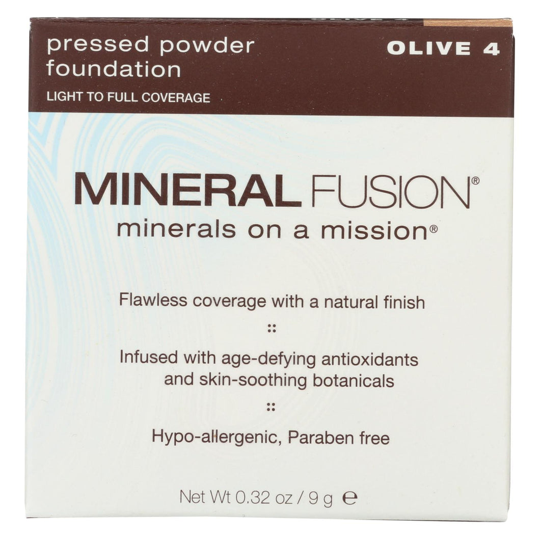 Mineral Fusion - Pressed Powder Foundation - Olive 4 - 0.32 Oz.