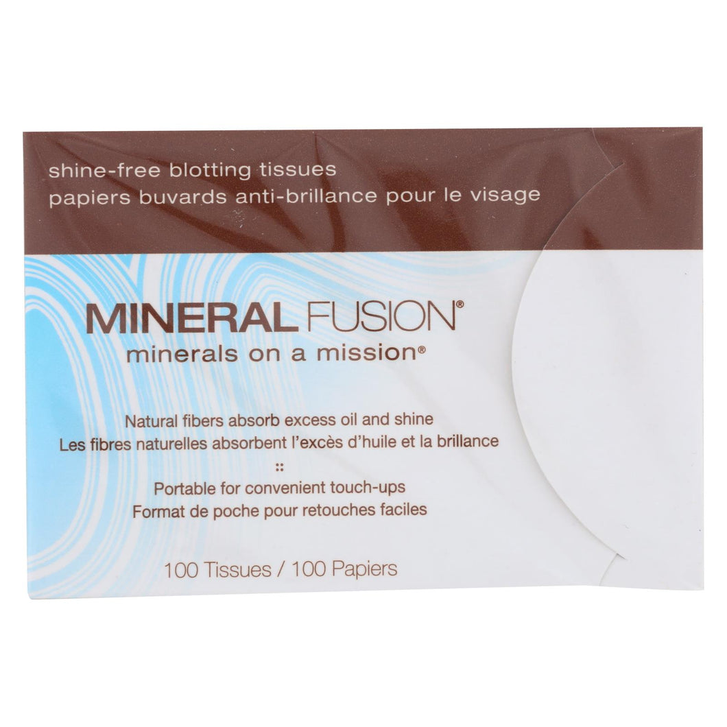 Mineral Fusion - Shine-free Blotting Tissues - 100 Count