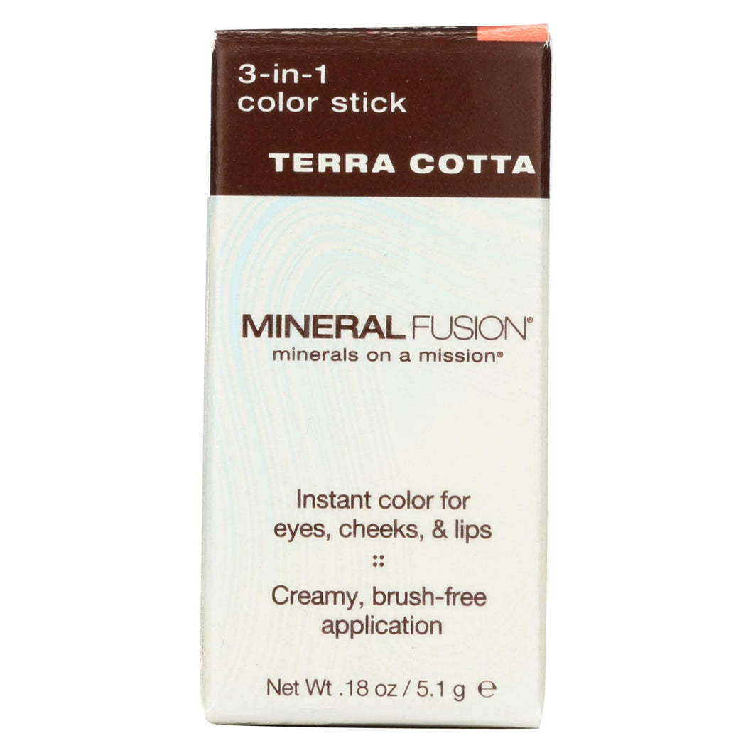 Mineral Fusion - 3-in-1 Color Stick - Terra Cotta - 0.18 Oz.