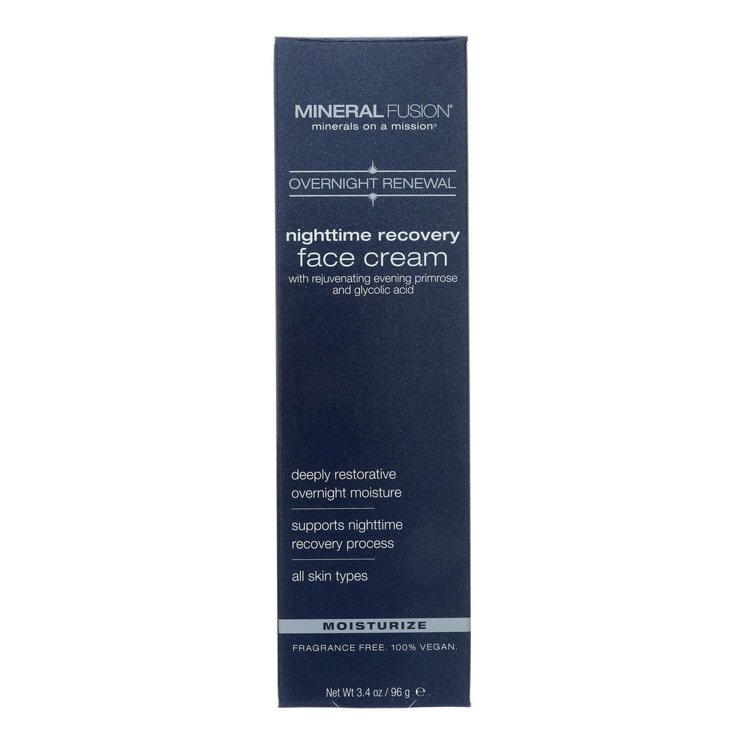 Mineral Fusion Overnight Renewal Nighttime Recovery Face Cream - 1 Each - 3.4 Oz