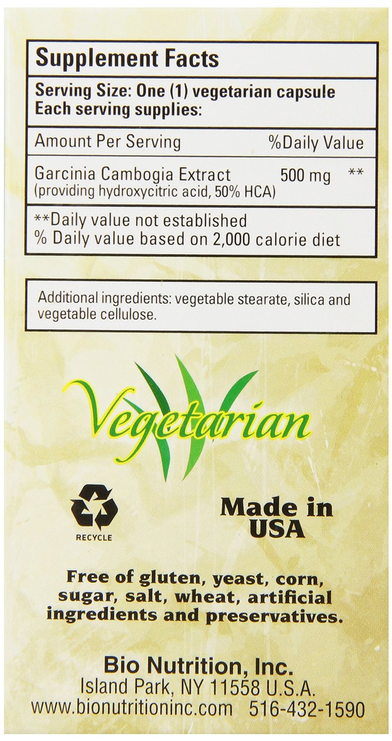 BIO NUTRITION: Garcinia Cambogia 500 mg, 60 vegetarian capsules