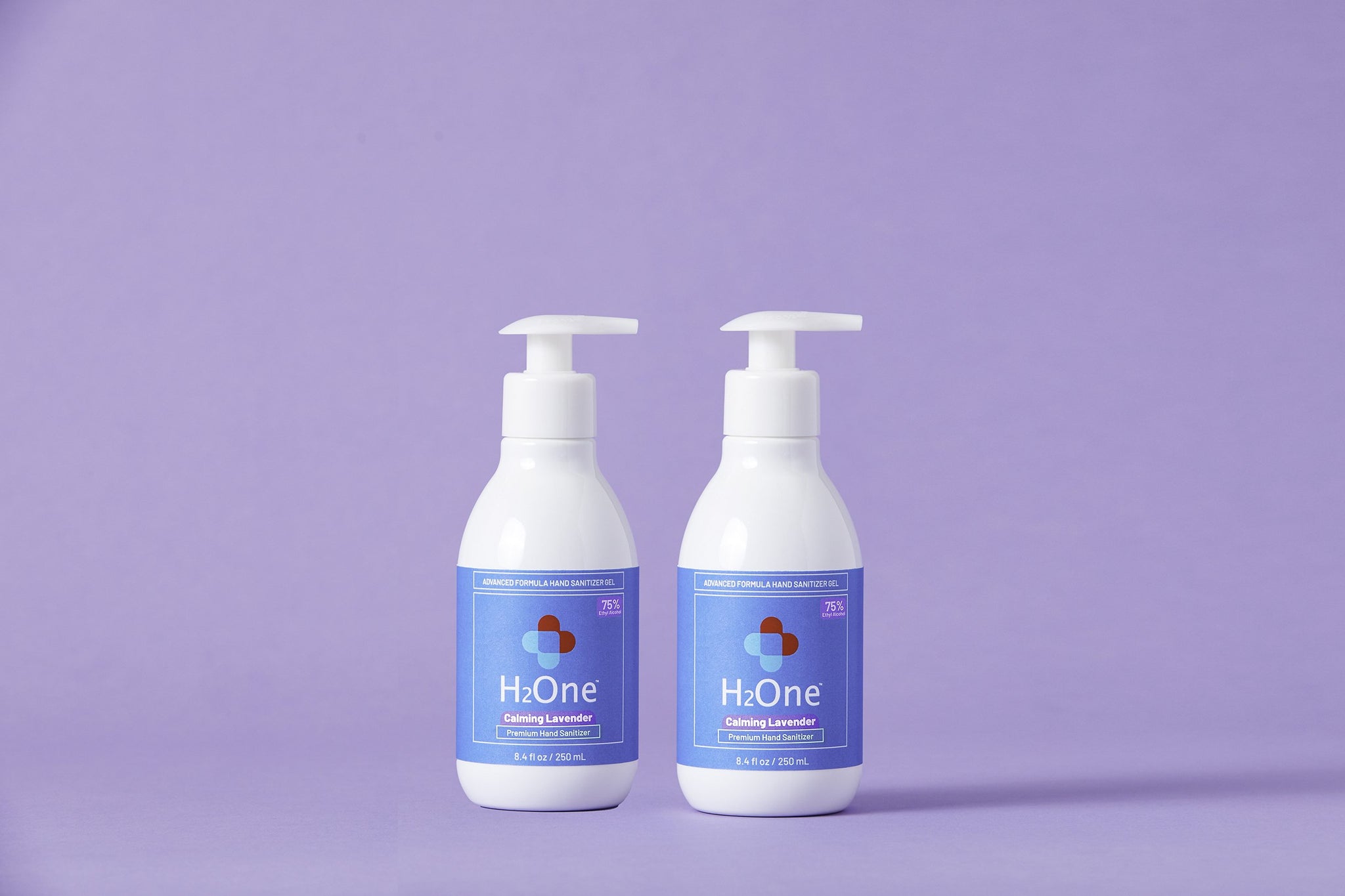 SKIN H WATER GEL 2個セット H2One Calming Lavender Hand Sanitizer Gel | 250 ML | 2 Pack | 75