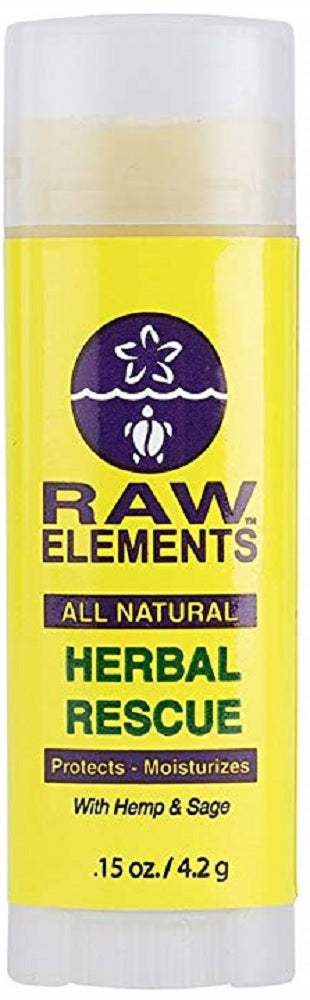 RAW ELEMENTS: Lip Balm Herbal Rescue, 0.15 oz