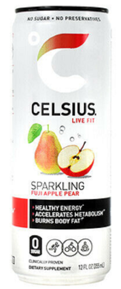 CELSIUS: Sparkling Fuji Apple Pear Energy Drink, 12 fl oz