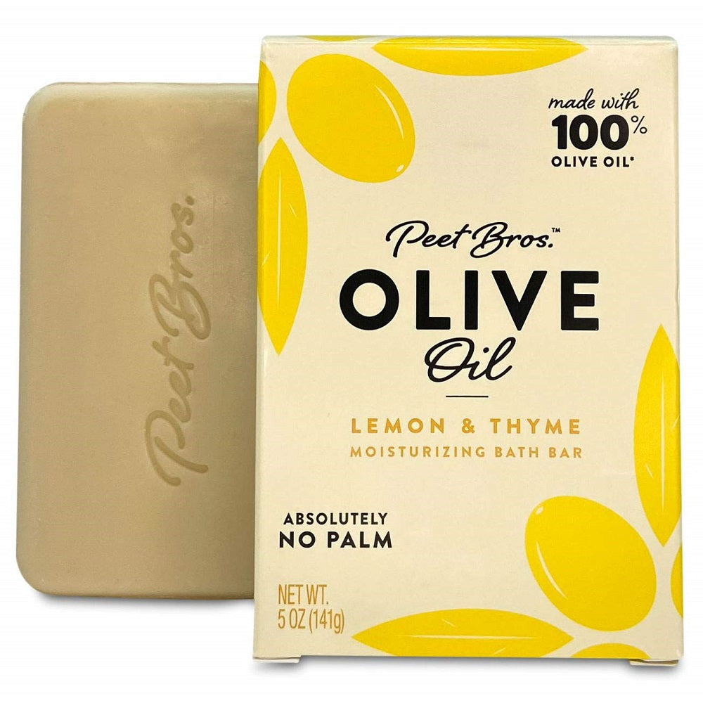 PEET BROS: Olive Oil Lemon & Thyme Soap, 5 oz