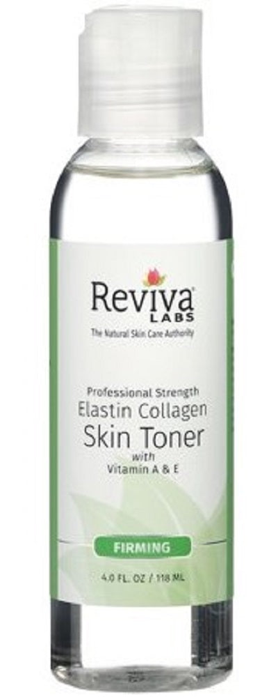 REVIVA LABS: Elastin Collagen Skin Toner with Vitamin A & E, 4 oz