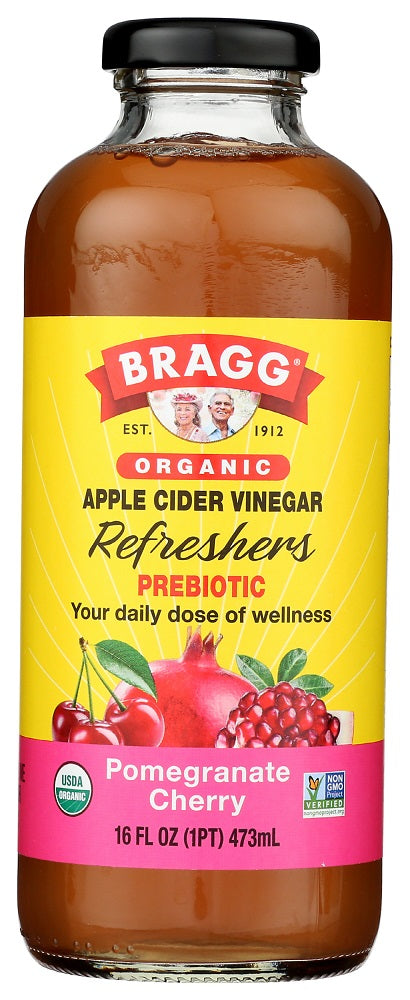 BRAGG: Organic Pomegranate Cherry Apple Cider Vinegar Refreshers, 16 oz