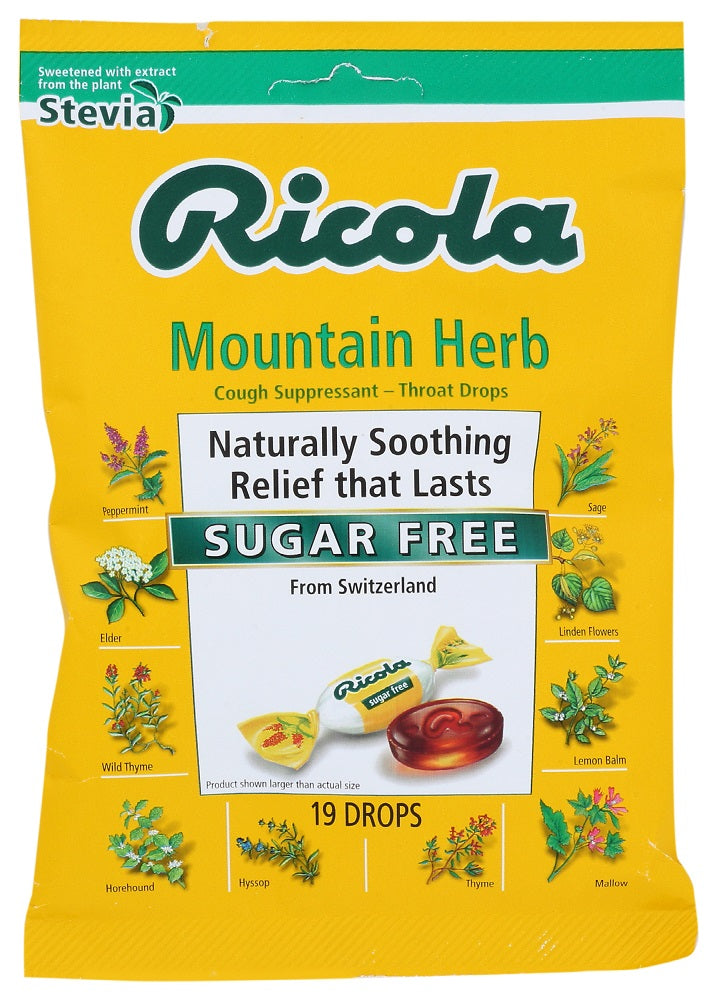 RICOLA: Mountain Herb Cough Drops, 19 pc